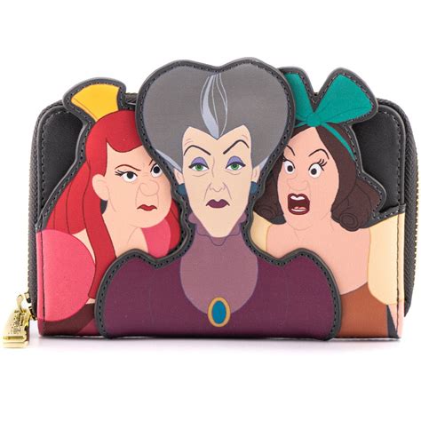 Disney Villains Lady Tremaine Anastasia And Drizella Zip Around Wallet