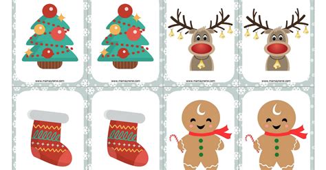 Villancicos, luces, nieve, regalos, comilonas… mmmmh. JUEGO DE MEMORIA - NAVIDAD.pdf | Juegos de navidad ...