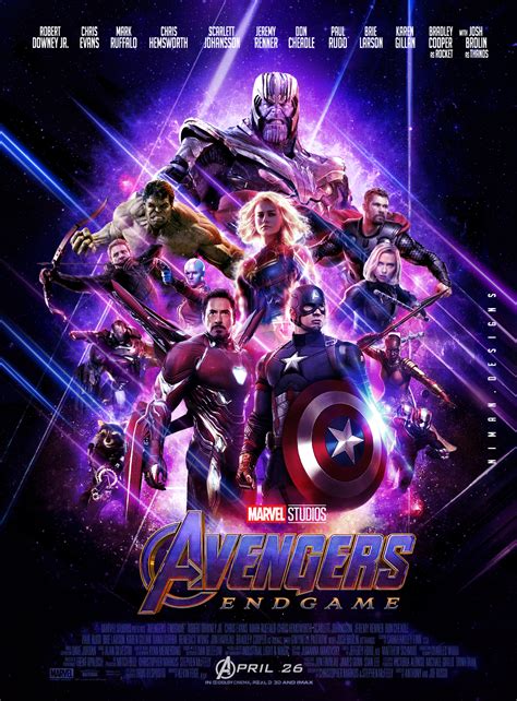 avengers endgame poster on behance