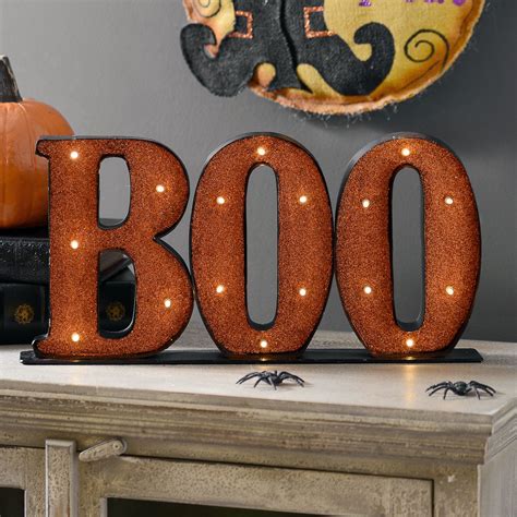 Get Your Home Ready For Halloween With The Led Glitter Boo Sign This