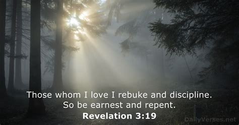 August 1, 2024 - Bible verse of the day - Revelation 3:19 - DailyVerses.net