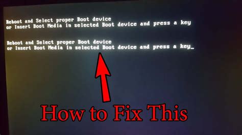 How To Fix Reboot And Select Proper Boot Device On Pc Startup Youtube
