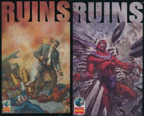 Ruins Gn 1 2 Set Nm 1995 Marvel Warren Ellis Comic Book