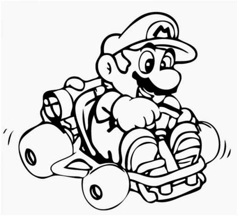 Mariokart Free Colouring Pages