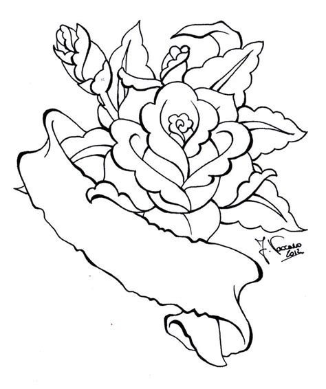 Heart rose banner colouring pages page 2. Rose Scroll Lineart by kauniitaunia.deviantart.com on @deviantART | Skull coloring pages, Skulls ...