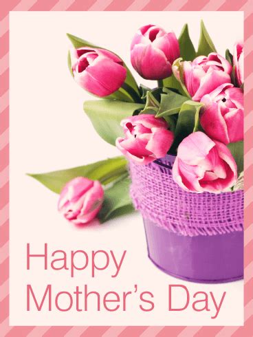 Contact mother's day wishes & quotes on messenger. Tulip Happy Mother's Day Card | Birthday & Greeting Cards ...