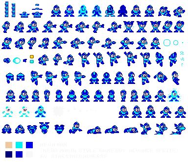 Feb 11, 2011 · but its in his sprite sheet, so anyone knows where it is from? Megaman Pixel art Sprite. Megaman's landing, jump, run ...