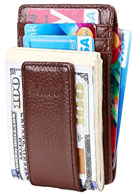 Measuring in at just 3 by 4, this is truly an amazingly thin, front. Kinzd Money Clip Front Pocket Wallet Leather Rfid Blocking ...