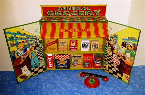 Tin Toy Grocery Stores By Wolverine The General Grocery Tin Toys