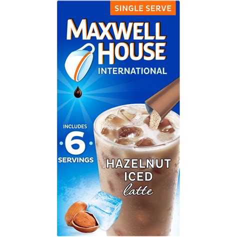 Maxwell House International Hazelnut Iced Latte Caf Style Single Serve