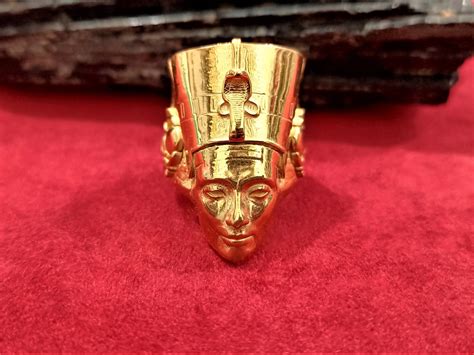 Gold Nefertiti Ring Real Gold Nefertiti Ring Nefertiti Etsy