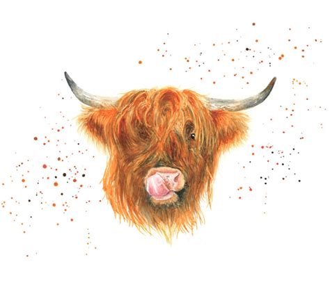 Highland Cow Print Highland Cow Art Scottish Art Print Etsy