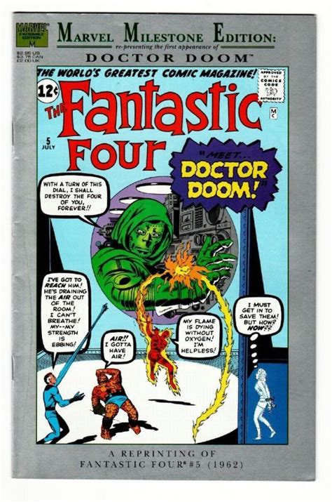 Marvel Milestone Edition Fantastic Four 5 1991 First Doctor Doom