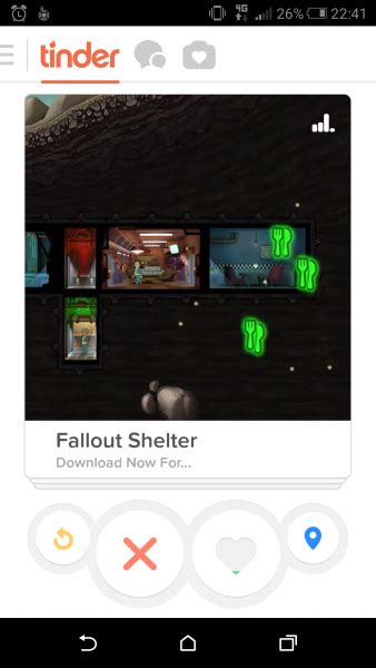 Fallout Shelter Fait Sa Pub Sur Lapplication Tinder Meilleur Mobile