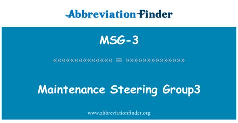 Msg 3 Definición Group3 Dirección Mantenimiento Maintenance Steering
