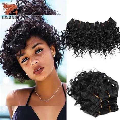 Elegant Muses Afro Kinky Curly Synthetic Weave Bouncy Jerry Curl