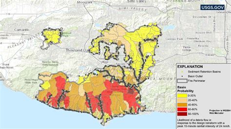 Woolsey Fire Mudslide Risk Map Usgs Map Shows Likelihood Of Debris
