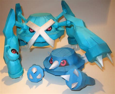 Paperpokes Paperpokés Pokémon Papercrafts Metagross Papercraft