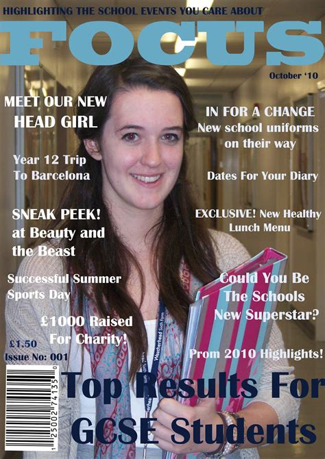 Kelly Johnson As Media Production Of School Magazine Front Cover