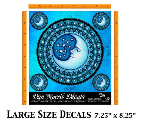 Moon Sticker Celestial Decal By Dan Morris Blue Moon Etsy