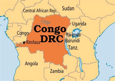 Rdc Mapa Mapa Da Rep Blica Democr Tica Do Congo Frica Central Frica