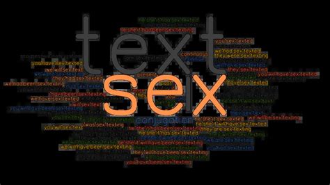 sex text past tense verb forms conjugate sex text