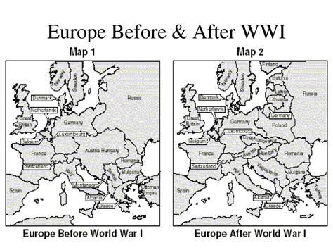 Map Of Europe Before And After Ww1 Posted By Ethan Cunningham