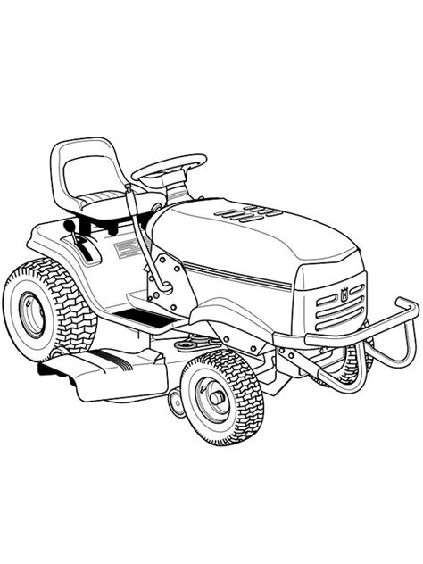 Ride On Mower Coloring Page Funny Coloring Pages