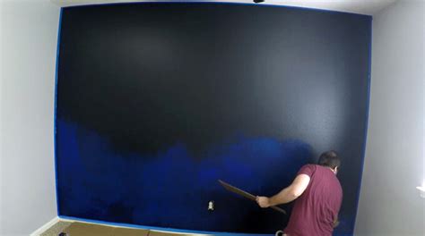 How To Paint A Galaxy Wall Mural In A Spaceship Themed Playroom Gray