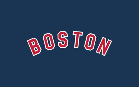 Download Boston Red Sox Blue Logo Poster Wallpaper