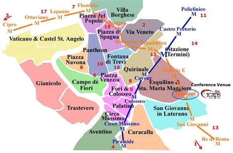 Roma área De Mapa Mapa De Zonas De Roma Lazio Italia