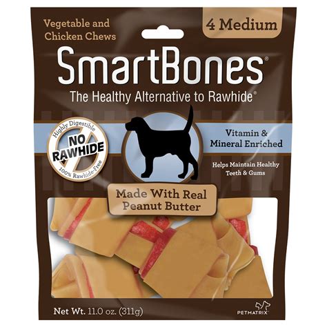 I mean, most dogs chew on rawhide for hours on end, and not only does it keep them busy, but they seem to. SmartBones NO-RAWHIDE Peanut Butter Medium Dog Chews | Petco