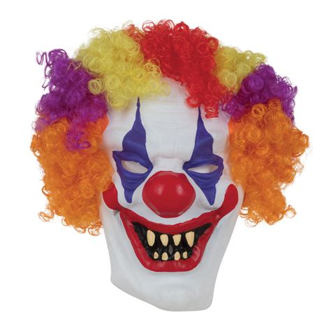 Adults Scary Clown Mask With Hair Evil Halloween Fancy Dress Kids Boys