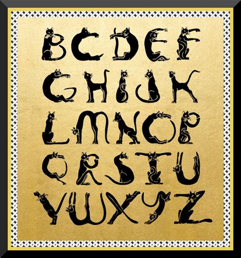 Cat Alphabet Monogram Font For Cat Lovers 300 Dpi 26 Etsy