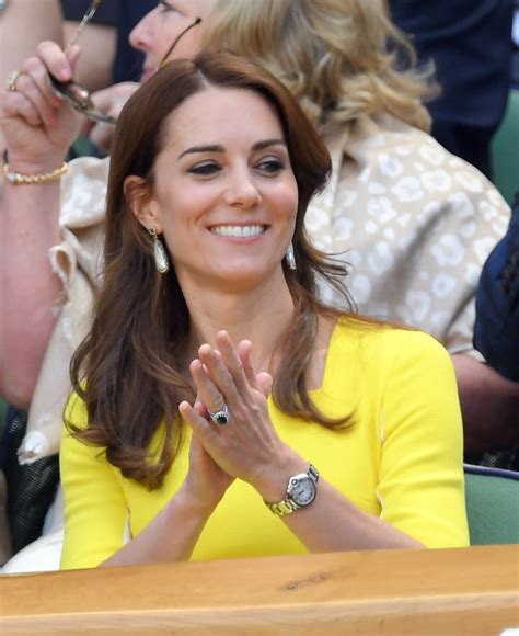 Kate Middletons Yellow Roksanda Dress At Wimbledon 2016 Popsugar Fashion
