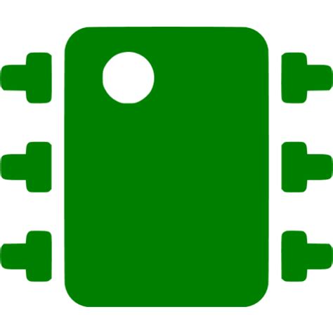 Green integrated circuit icon - Free green integrated ...