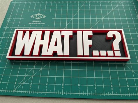 Marvel What If Logo Sign 3d Printed Display Logo Stand Shelf Etsy