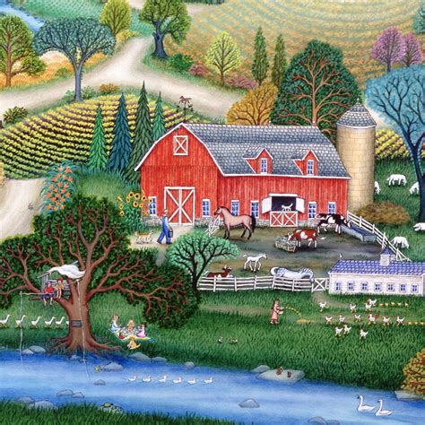 Children On The Farm Painting By Kathy Jakobsen Fine Art America