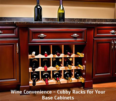 Wine Convenience Cubby Racks For Your Base Cabinets Vassar Chamber