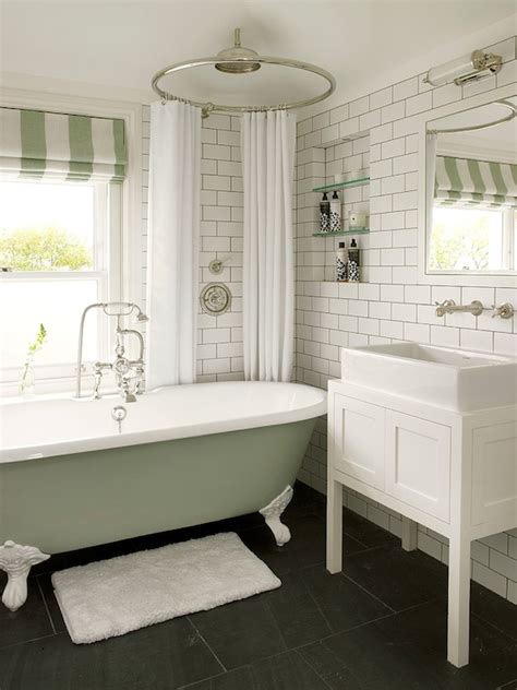 White And Green Bathroom Vintage Bathroom Leivars