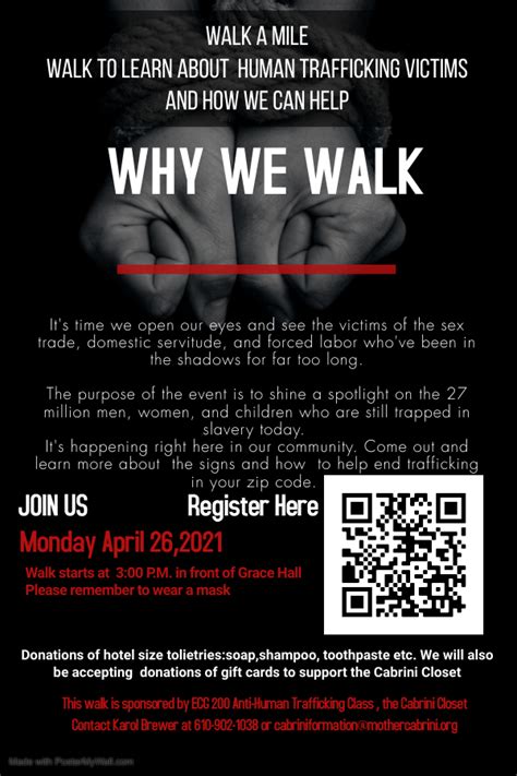 why we walk walk to learn about and help human trafficking victims missionary sisters of the