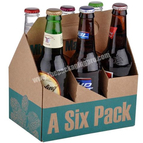 4 Bottle Wine Carrier Cardboard Six Pack Foldable Paper Wine Carrier