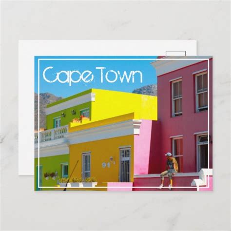 Cape Town Bo Kaap Cityscape South Africa Postcard Zazzle
