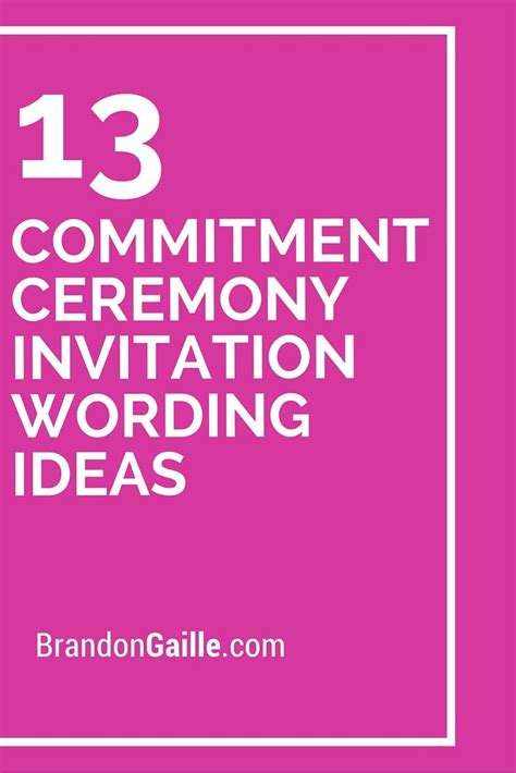 13 Commitment Ceremony Invitation Wording Ideas Wedding Weddings And
