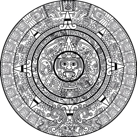 Mayan Calendar Svg Cdr Ai Eps Pngaztec Calendarmexico Etsy In 2021