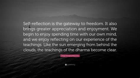 Dzigar Kongtrul Rinpoche Quote “self Reflection Is The Gateway To