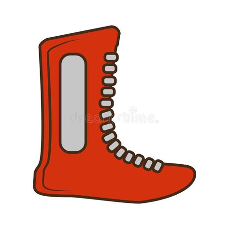 Boxing Shoes Equipment Isolated Icon Stock Vector Illustration Of