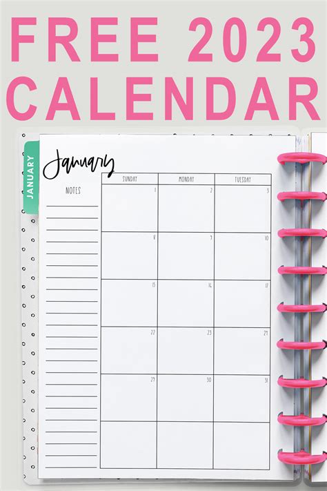 2023 Minimalist Printable Calendars 2023 Simple Planner 2023 Etsy