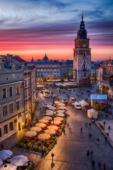 Overlooking The Main Square In Krakow Poland Cool Places To Visit