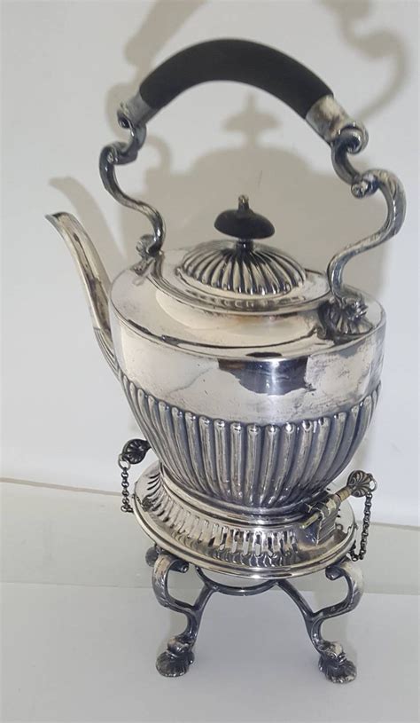 Antique Sheffield Silver Plate Teapot Spirit Kettle Dolphin Etsy